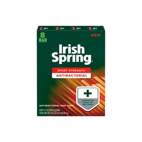 Irish Spring Sport Strength Antibacterial 8 Bar Soap