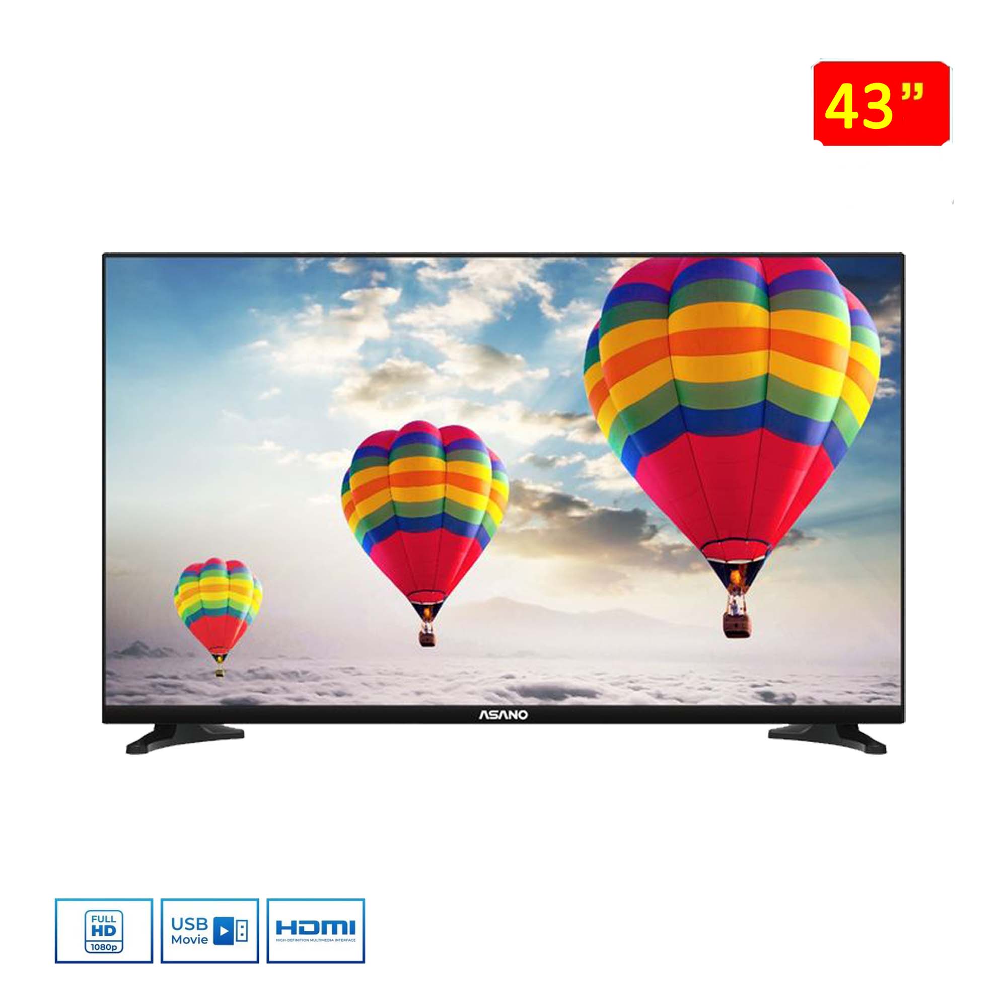 asano 43 inches led digital satellite tv