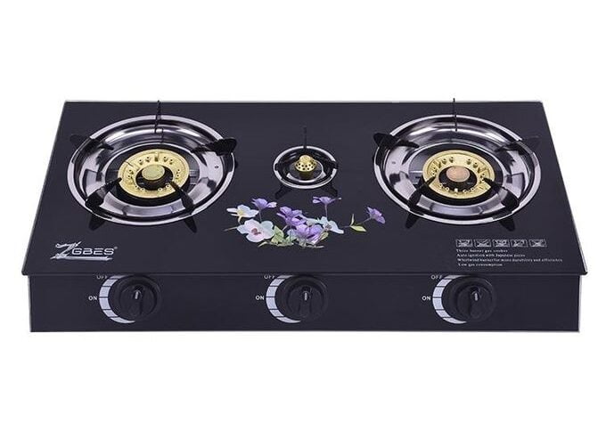 Besse Gas Cooker 3 Burner Black