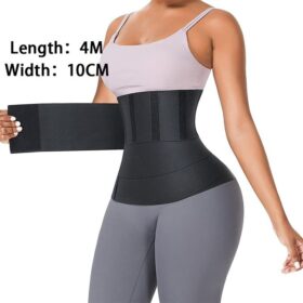 Tummy-wrap-waist-trainer-bandage-black-4m