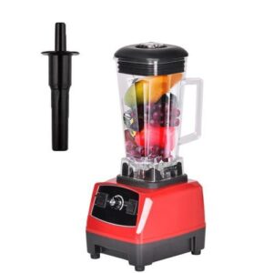 Power Tech 2L High-Quality Commercial Blender in Black/Red
