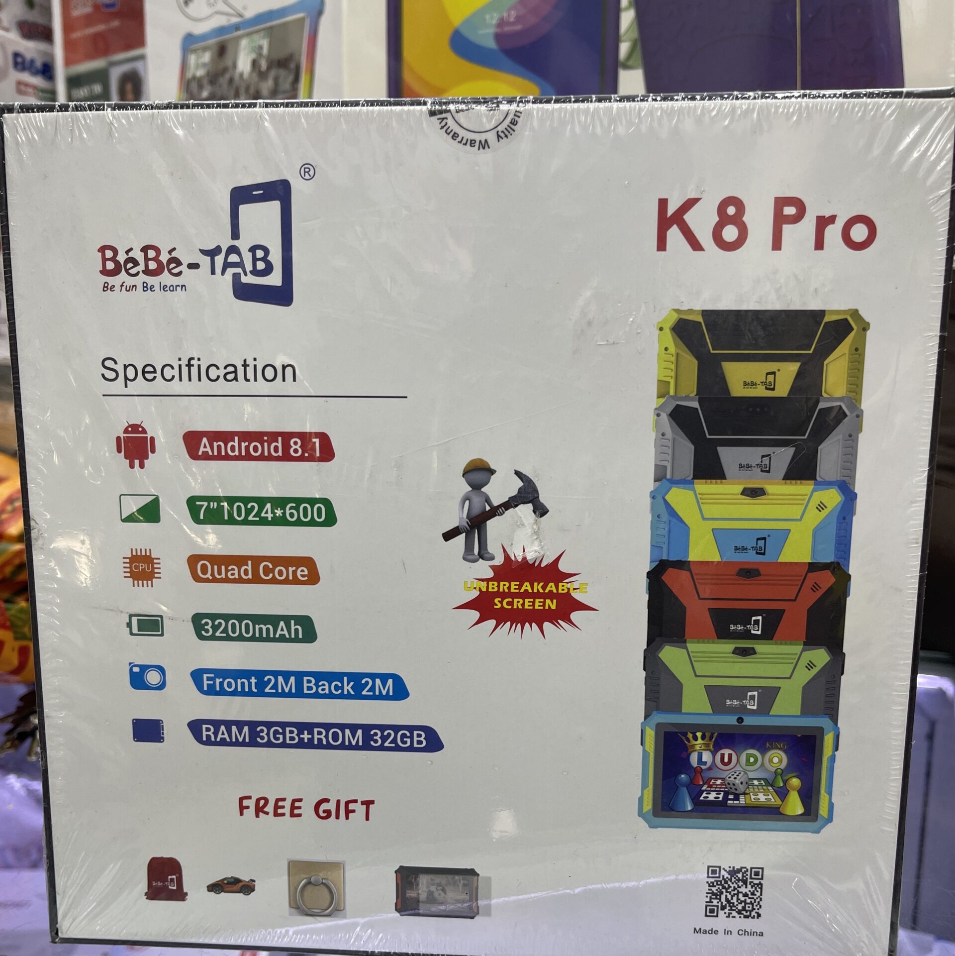 Bebe Tablet K8 Pro Africa Edition 3GB 32GB Wifi