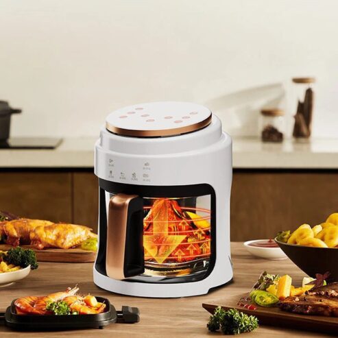Digital Silver Crest Transparent Glass Air Fryer – Extra Large 8L