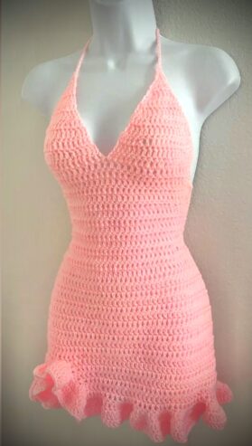 Crochet dresses, skirt, ruffle hat