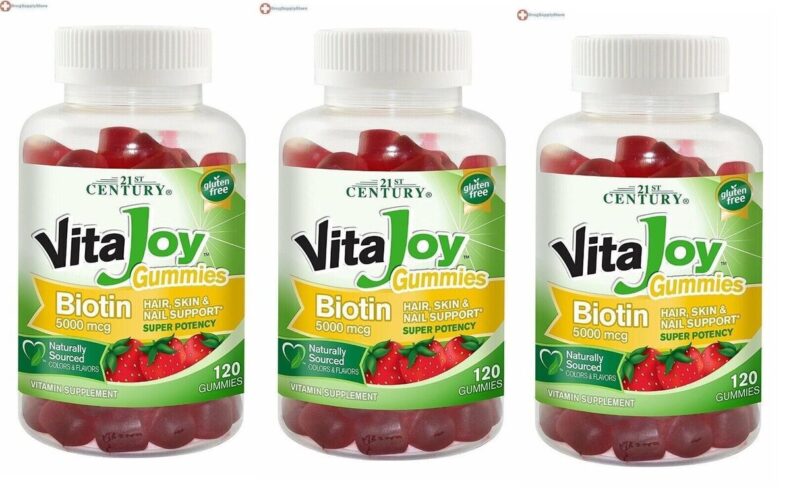 21st Century VitaJoy Biotin Gummies for Hair, Skin & Nail Support