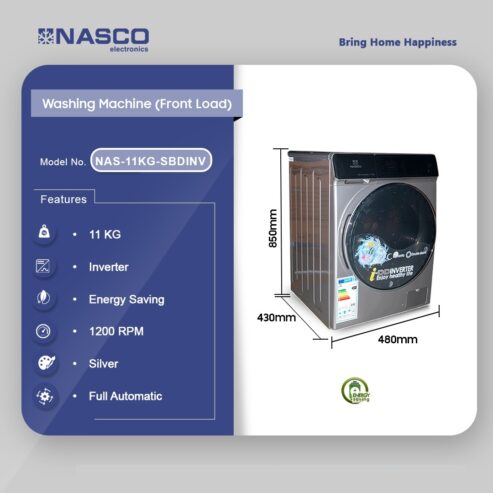Nasco 11kg Front Load Full Auto Washing Machine Nas 11kg Sbdinv
