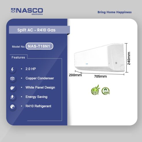 Nasco 2.0hp R410 Split Air Conditioner Nas T18n1
