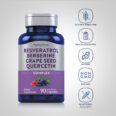 Resveratrol Berberine Grape Seed Quercetin Extract 90 Quick Release Capsules