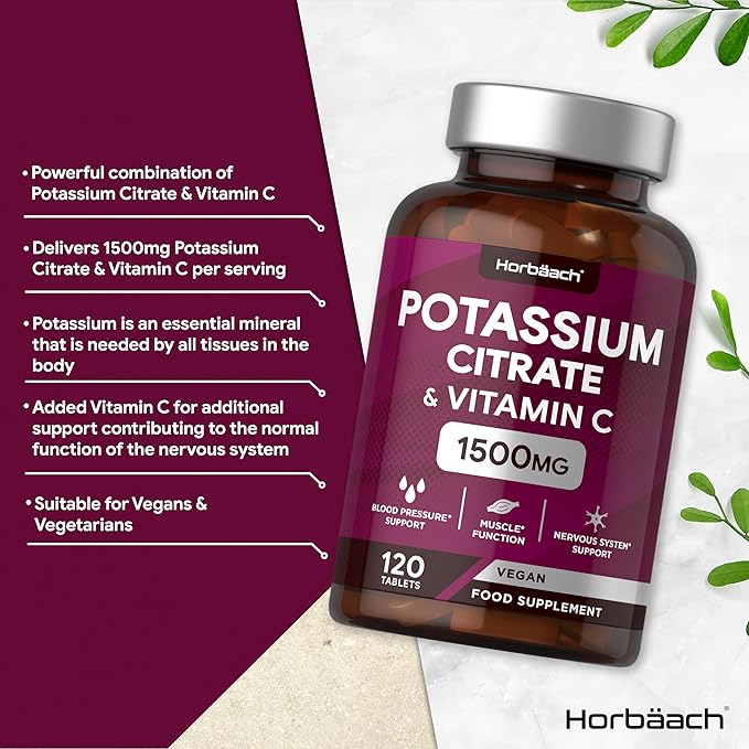 Potassium Supplement 1500mg with Vitamin C