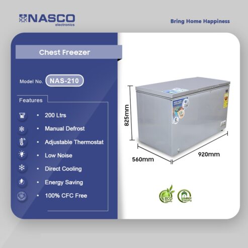 Nasco 200ltr Chest Freezer Nas 210