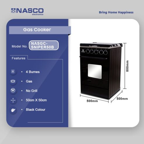 Nasco 4 Burner Gas Cooker Sniper Model Black Nasgc Sniper50b