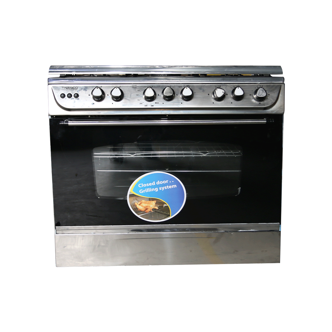 Nasco 5 Burner Gas Cooker With Oven C6090ss Fc 511