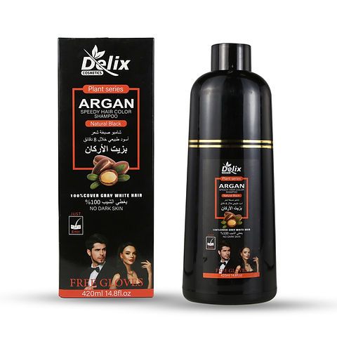 Natural Black Hair Dye Shampoo