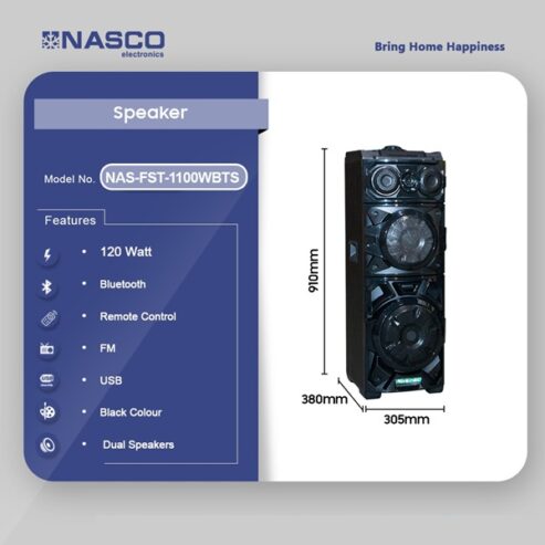 Nasco 110watt Bluetooth Sound Tower Nas Fst 1100wbts in Ghana