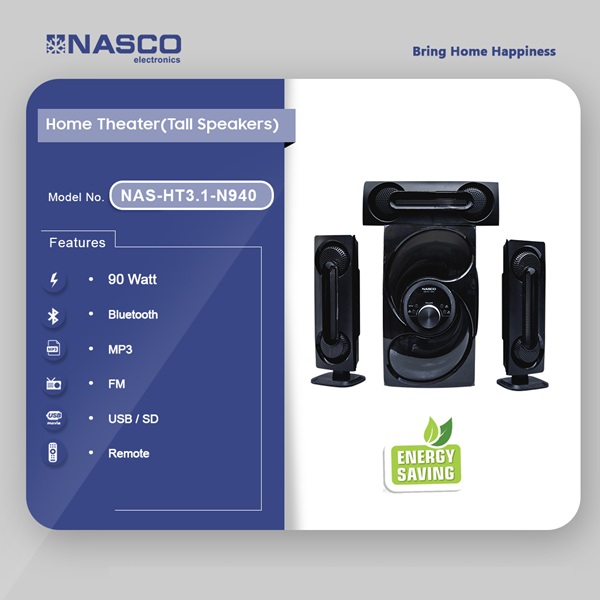 Nasco Home Theater Tall Speakers Nas Ht3.1 N940 in Ghana