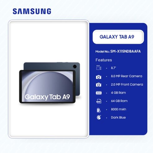 Samsung Galaxy Tab A9 64GB 4GB Dark Blue Sm X115ndbaafa