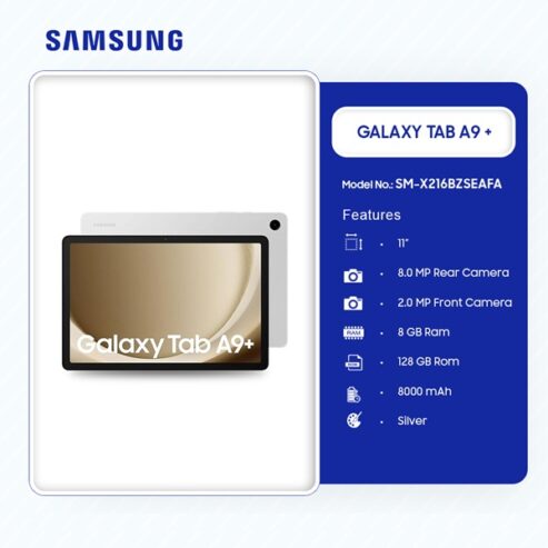 Samsung Galaxy Tab A9+ Silver 128GB 8GB in Ghana Sm X216bzseafa